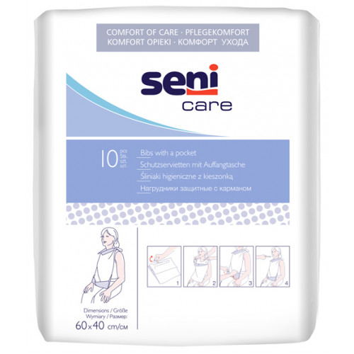 Seni Care / Сени Кейр - защитный нагрудник с карманом, 10 шт.